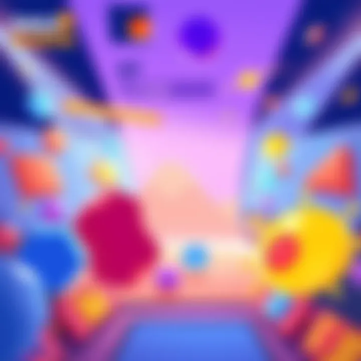Illustration showing various shapes and modes for the Daily Shapes game, with a vibrant leaderboard and competition highlights.