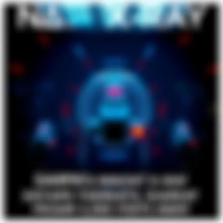 A high-tech X-ray machine scanning an area from a distance, highlighting potential threats with visual indicators.