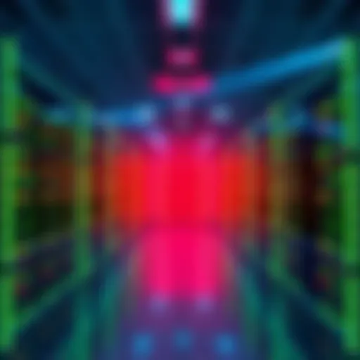 A modern data center featuring solar panels and energy-efficient systems, symbolizing sustainable technology solutions.