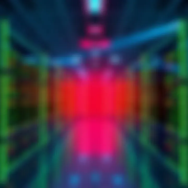 A modern data center featuring solar panels and energy-efficient systems, symbolizing sustainable technology solutions.