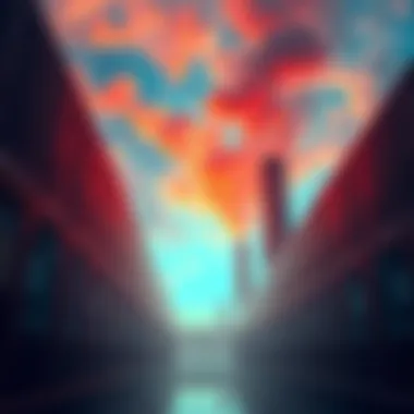 A conceptual image showing a data center with smokestacks emitting pollution into the air, symbolizing regulatory changes and environmental impact.
