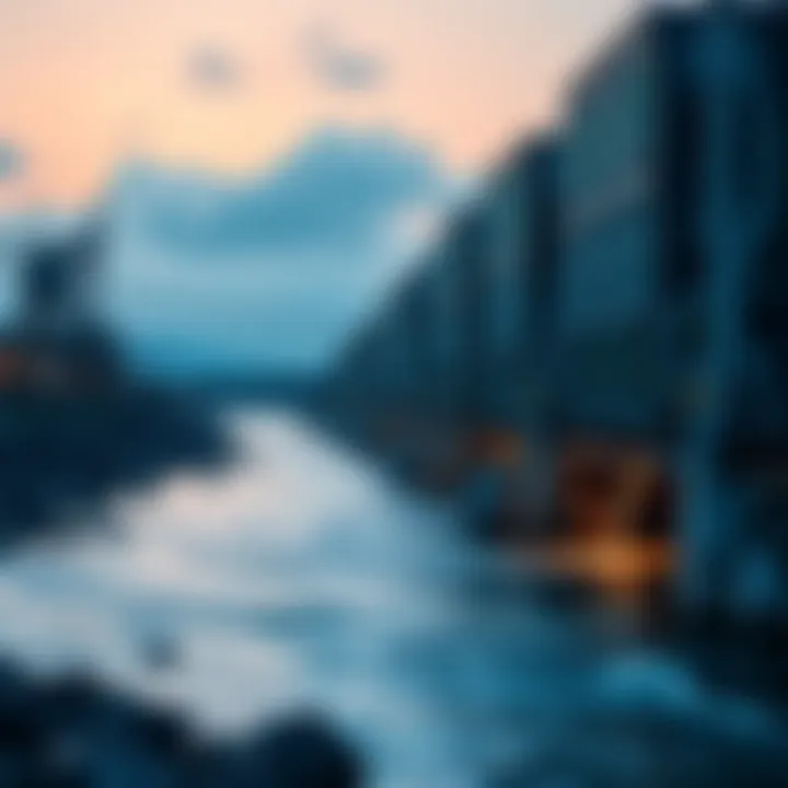 A data center next to a river with wastewater discharge point