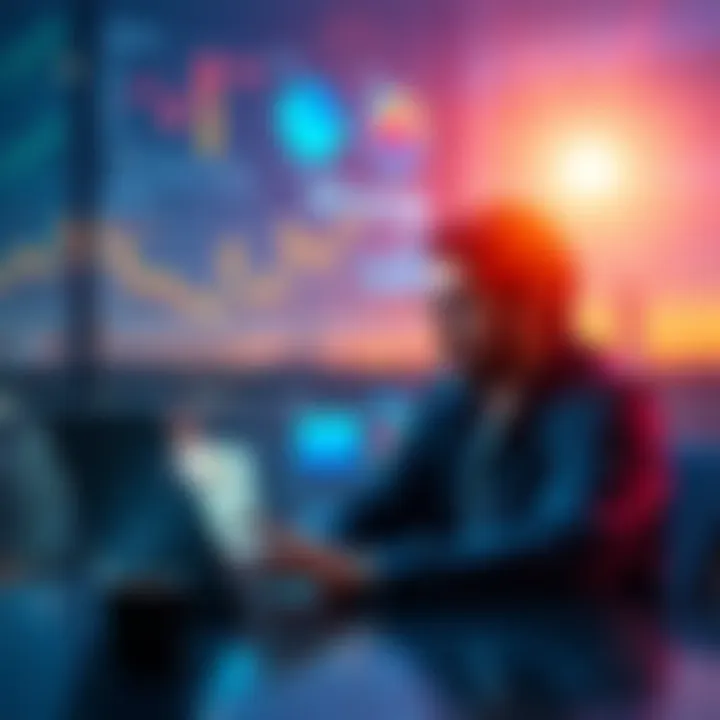 A person reviewing a laptop with data charts and graphs, contemplating a career shift to data science without a master's degree.