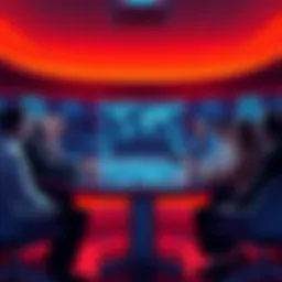 A group of people discussing AI implications at a round table