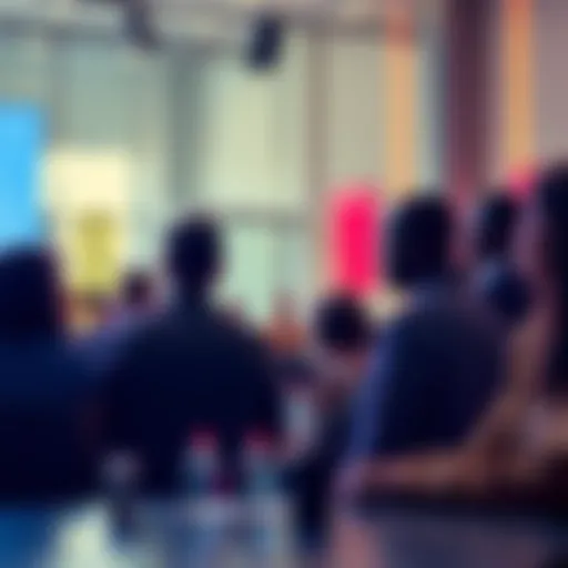 A group of people discussing concerns about AI technology at a community forum
