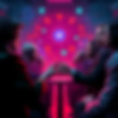 Debate on AI Skepticism People discussing the hype around AI technology, with some expressing skepticism and others supporting its potential.