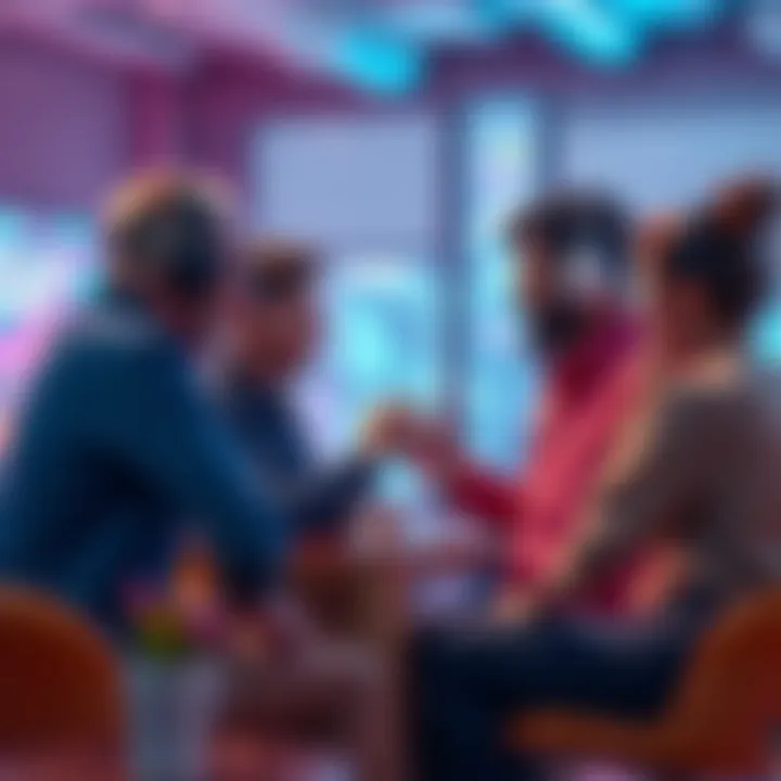 A group of people discussing their preferences for different AI tools like GPT-4o and GPT-5 in a casual setting.