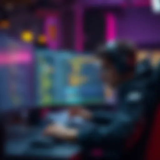 A developer working on debugging Blueprints in Unreal Engine 5, focusing on the interface and code elements on the screen.