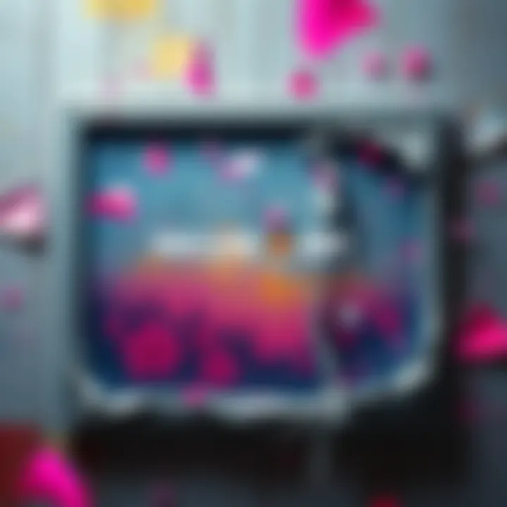 An image showing a fading digital painting with a broken frame, representing the decline of AI-generated art.