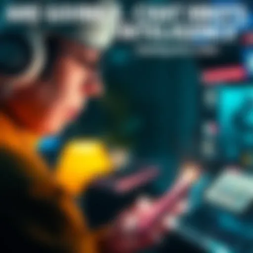 A frustrated person texting with a chatbot on a smartphone, showing repetitive responses.