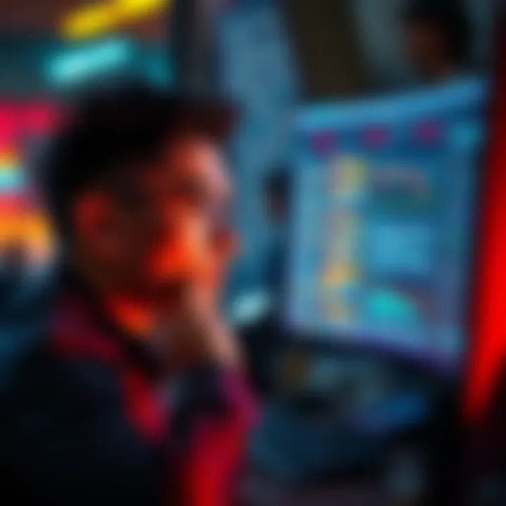 A person looking at a computer screen displaying AI model updates with a thoughtful expression, suggesting a shift in enthusiasm.