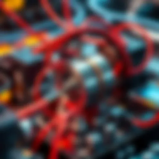 A DC motor being controlled by a deep reinforcement learning algorithm, showing wires and control components
