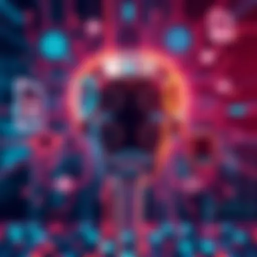 Visual representation of DeepMind's new AI models, 3.5 Pro and 4 Flash, with futuristic graphics and technology symbols.