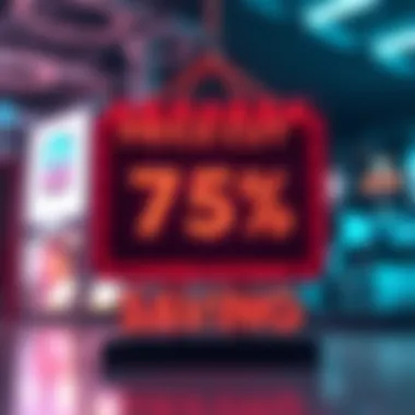 Graphic showing a big discount sign for DeepSeek, highlighting 75% price reduction and promoting services.