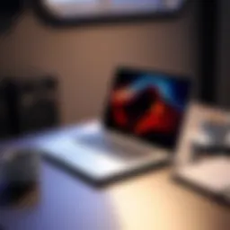 Dell XPS 13 laptop in silver on a desk, showcasing its slim design and screen, next to a coffee cup and a notebook