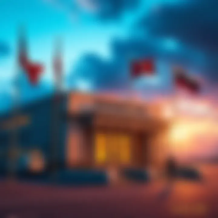 Exterior view of the Department of War headquarters with flags flying and military personnel present