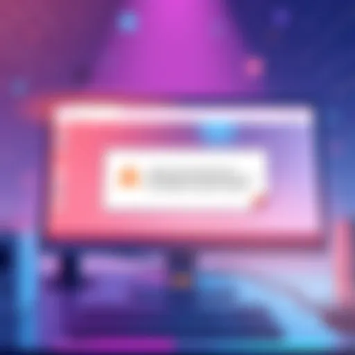 Illustration showing a computer screen with a notification about the Desktop Commander application being installed without consent, highlighting privacy concerns.