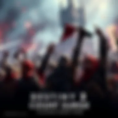 A visual representation of Destiny 2 players celebrating a new update, showing high engagement and excitement in the gaming community