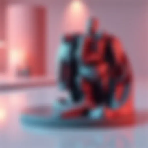 A highly detailed 3D render that looks appealing but has elements that create discomfort, contrasting with a simpler design in the background.