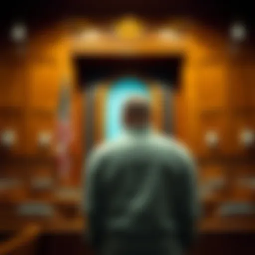 A former developer stands in a courtroom as he receives his sentence for creating a kill switch that affected his ex-employer's systems.