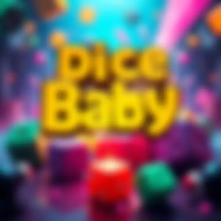 The launch announcement for the indie game Dice Dice Baby with colorful dice and game elements