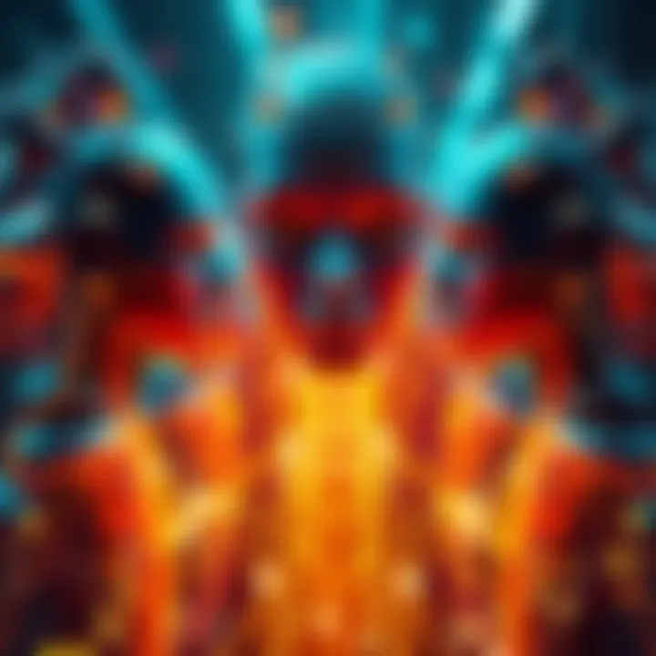A digital representation of virtual beings symbolizing immortality.