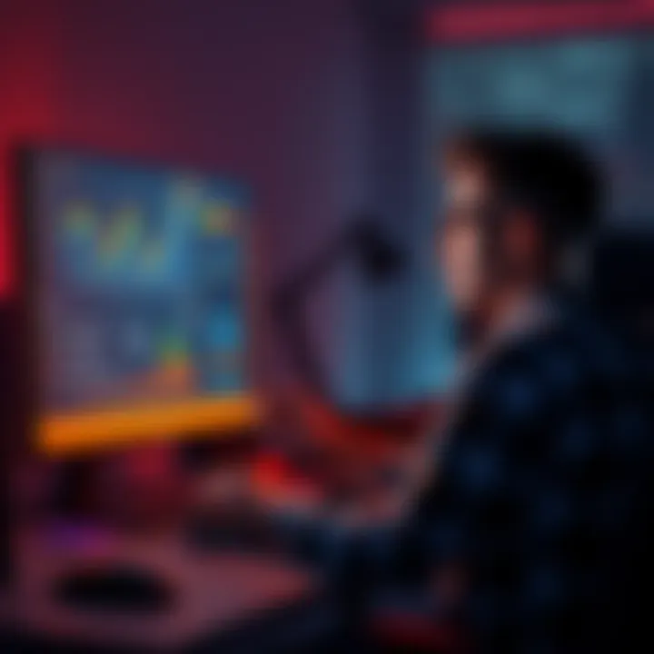 A person sitting at a desk, looking frustrated while staring at a computer screen displaying AI performance metrics