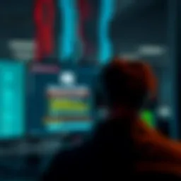 A person looks concerned while viewing a computer screen displaying security alerts related to a Discord hack