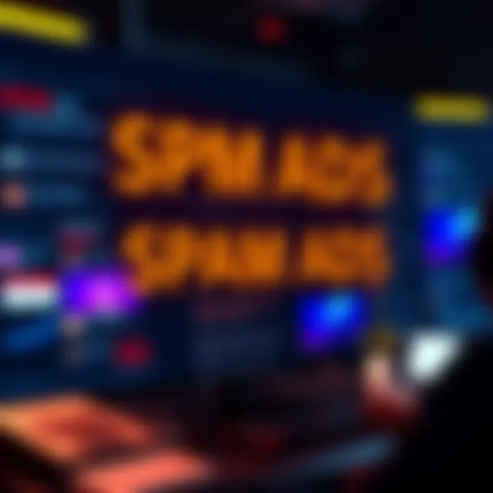 A visual representation of an anti-sub forum with spam ads highlighted, showing user comments and moderation actions.