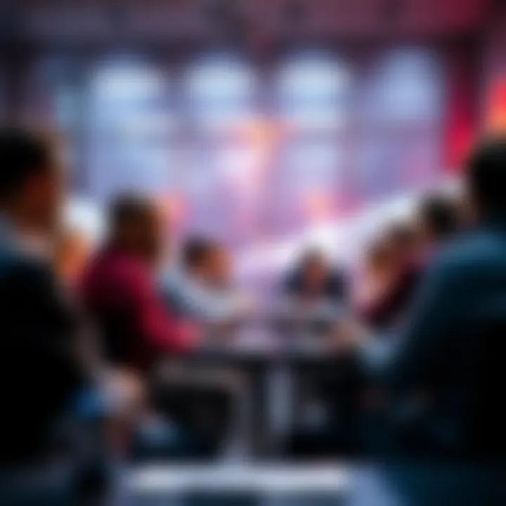 People engaging in a thoughtful conversation in an online forum setting