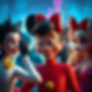A group of popular Disney characters showcasing their charm and allure