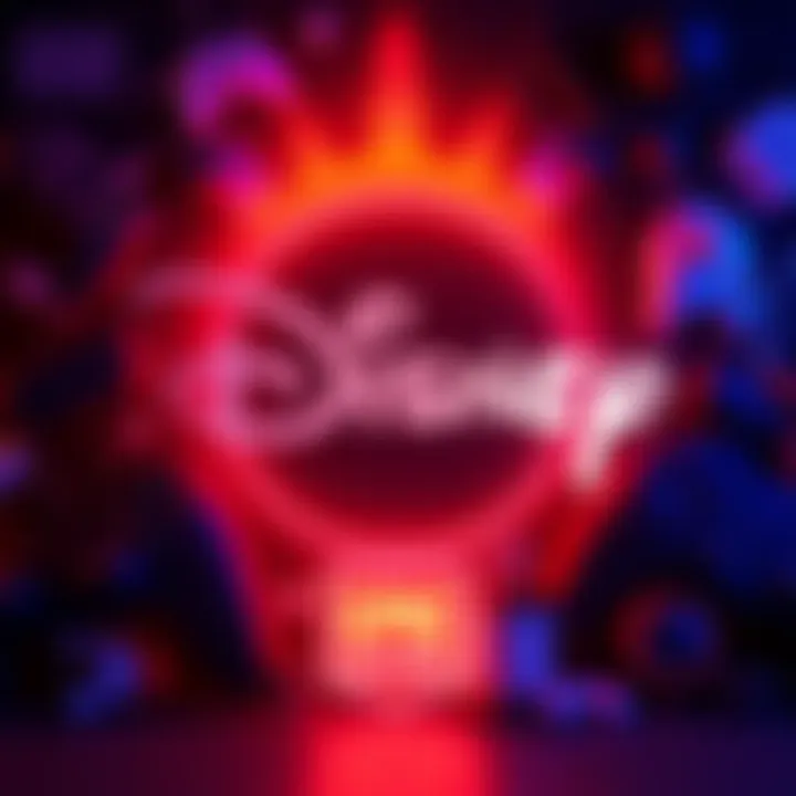 Disney logo surrounded by video game icons like controllers and characters