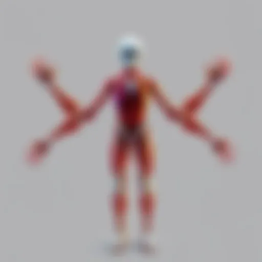 An illustration showing distorted human anatomy with extra limbs and mismatched colors, highlighting issues found in Flux Klein 4b.
