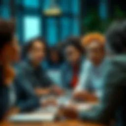 A group of diverse job seekers discussing hiring practices affecting their chances of employment