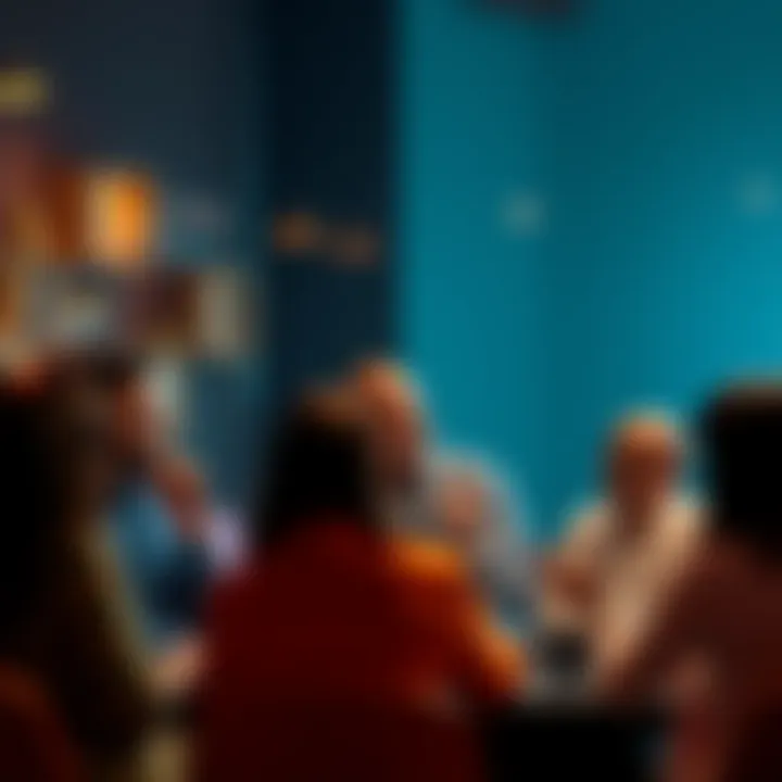 A group of people sharing different viewpoints in a lively discussion.