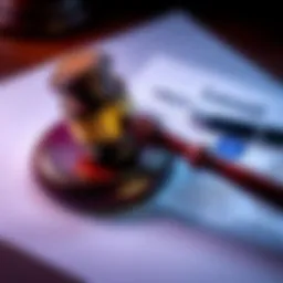 A gavel and legal documents representing a lawsuit against DHS's DNA database linked to ICE.