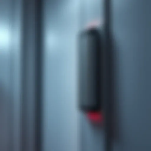 A close-up of a door with its latch aligned properly as it closes