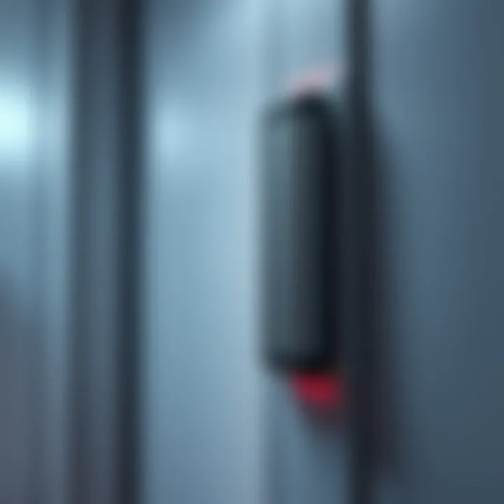A close-up of a door with its latch aligned properly as it closes