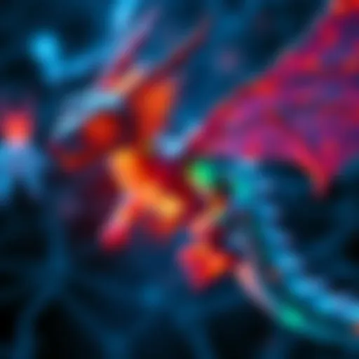 A visual representation of the Dragon Hatchling model showing neural networks interacting with biological brain structures