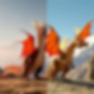 Side-by-side comparison of dragon size charts created by ChatGPT and Claude, featuring dragons from House of the Dragon.