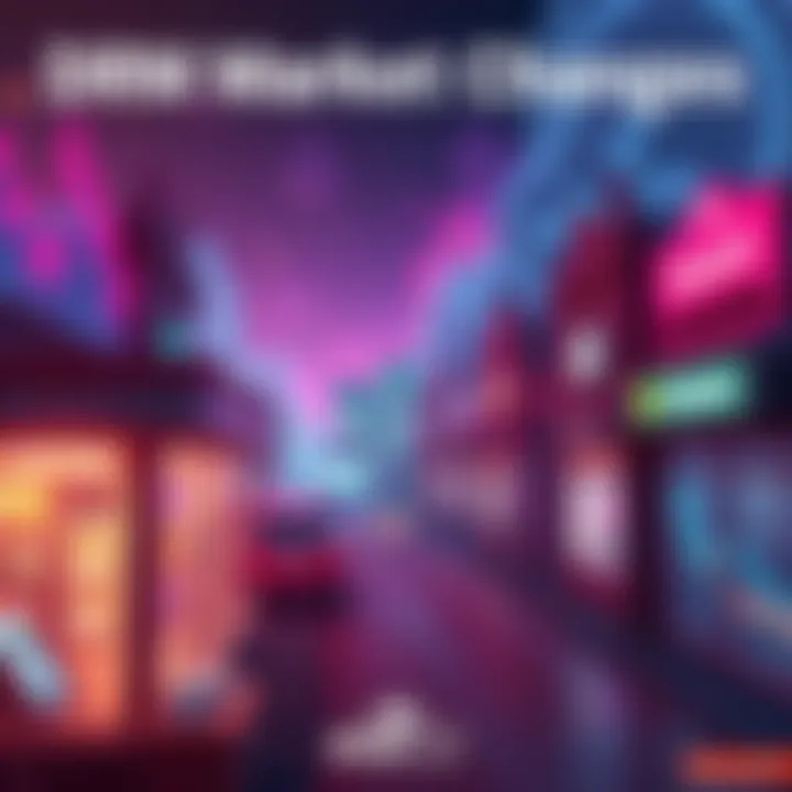 A graphic showing rising costs and hourly pricing in the DRAM market, with small businesses in the background facing challenges.