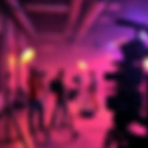 A film crew working on a low-budget set for Dreams of Violets, showing cameras and lighting equipment being used creatively.