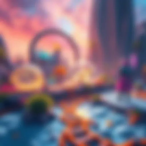 A vibrant and imaginative landscape inspired by Dreamscape Guardian, featuring colorful elements that symbolize dreams and aspirations.