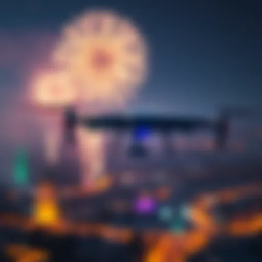 A drone flying over a California city while monitoring illegal fireworks use