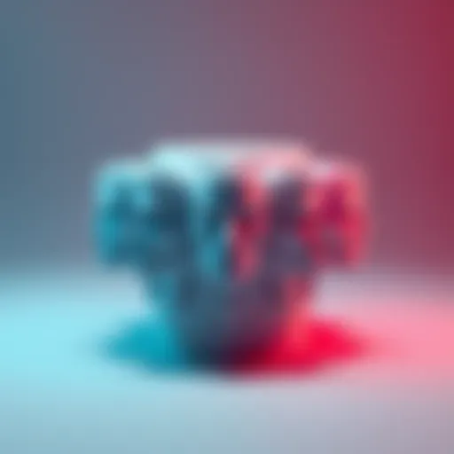 A 3D model showing a cylinder with multiple identical faces arranged around it.