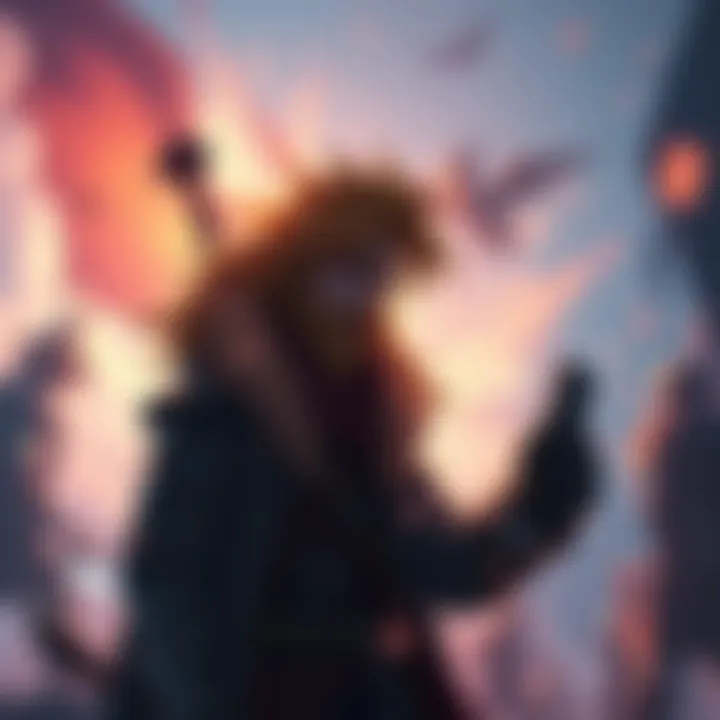A dynamic, LLM-powered NPC with a unique personality interacting with a player in a vibrant RPG setting.