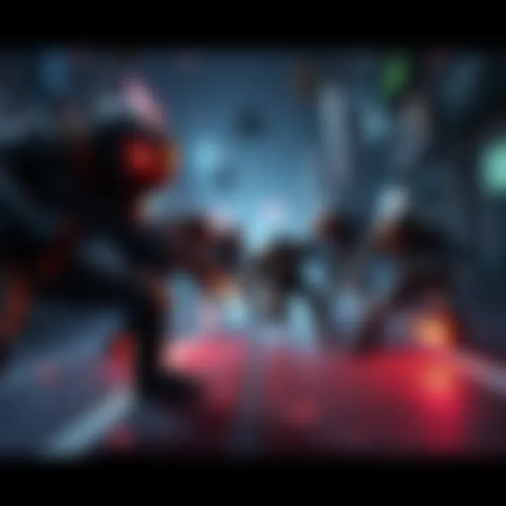 An animated scene showing enemies moving continuously in a side-scrolling game environment, enhancing player interaction and excitement.