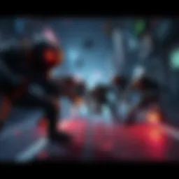 Dynamic Enemy Movement in Gaming An animated scene showing enemies moving continuously in a side-scrolling game environment, enhancing player interaction and excitement.