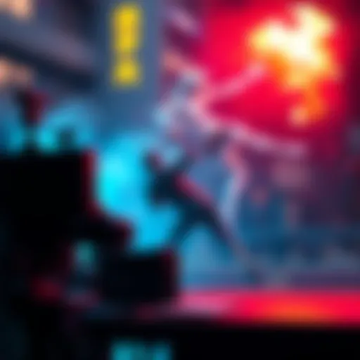 An artist creating a dynamic fight scene using advanced animation techniques.