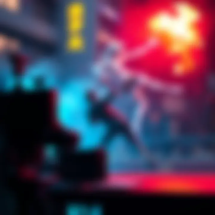 An artist creating a dynamic fight scene using advanced animation techniques.